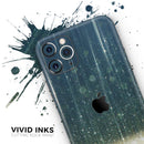 Scratched Blue and Gold Showers - Vinyl Skin Wrap for iPhone 17 Pro Max, 17 Pro, 17 Air, 17, 16 & All Models — Soft Matte or Ultra Gloss