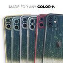 Scratched Blue and Gold Showers - Vinyl Skin Wrap for iPhone 17 Pro Max, 17 Pro, 17 Air, 17, 16 & All Models — Soft Matte or Ultra Gloss