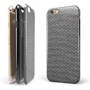 Scratched Chevron Over Gray Fabric iPhone 6/6s or 6/6s Plus 2-Piece Hybrid INK-Fuzed Case