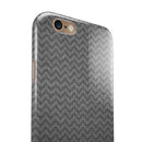Scratched Chevron Over Gray Fabric iPhone 6/6s or 6/6s Plus 2-Piece Hybrid INK-Fuzed Case