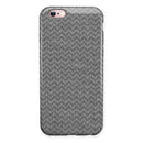 Scratched Chevron Over Gray Fabric iPhone 6/6s or 6/6s Plus 2-Piece Hybrid INK-Fuzed Case