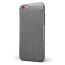 Scratched Chevron Over Gray Fabric iPhone 6/6s or 6/6s Plus 2-Piece Hybrid INK-Fuzed Case