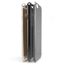 Scratched Chevron Over Gray Fabric iPhone 6/6s or 6/6s Plus 2-Piece Hybrid INK-Fuzed Case