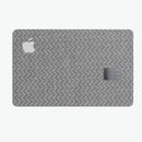 Scratched Chevron Over Gray Fabric - Premium Protective Decal Skin-Kit for the Apple Credit Card