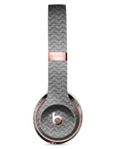 Scratched Chevron Over Gray Fabric Full-Body Skin Kit for the Beats by Dre Solo 3 Wireless Headphones