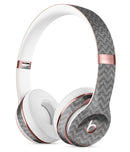 Scratched Chevron Over Gray Fabric Full-Body Skin Kit for the Beats by Dre Solo 3 Wireless Headphones