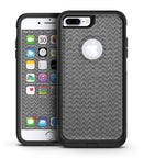 Scratched Chevron Over Gray Fabric - iPhone 7 or 7 Plus Commuter Case Skin Kit