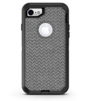 Scratched Chevron Over Gray Fabric - iPhone 7 or 8 OtterBox Case & Skin Kits