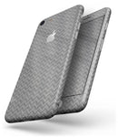 Scratched Chevron Over Gray Fabric - Skin-kit for the iPhone 8 or 8 Plus