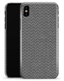 Scratched Chevron Over Gray Fabric - iPhone X Clipit Case