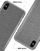 Scratched Chevron Over Gray Fabric - iPhone X Clipit Case