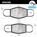 Scratched Concrete - Made in USA Mouth Cover Unisex Anti-Dust Cotton Blend Reusable & Washable Face Mask with Adjustable Sizing for Adult or Child
