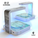 Scratched Concrete UV Germicidal Sanitizing Sterilizing Wireless Smart Phone Screen Cleaner + Charging Station