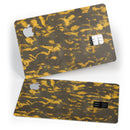 Scratched Dark Gray and Gold Dust - Premium Protective Decal Skin-Kit for the Apple Credit Card