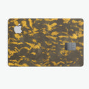 Scratched Dark Gray and Gold Dust - Premium Protective Decal Skin-Kit for the Apple Credit Card