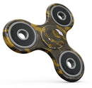 Scratched Dark Gray and Gold Dust Full-Body Fidget Spinner Skin-Kit