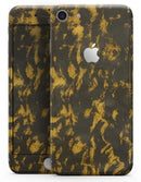 Scratched Dark Gray and Gold Dust - Skin-kit for the iPhone 8 or 8 Plus