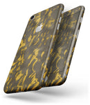 Scratched Dark Gray and Gold Dust - Skin-kit for the iPhone 8 or 8 Plus