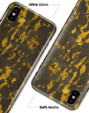 Scratched Dark Gray and Gold Dust - iPhone X Clipit Case