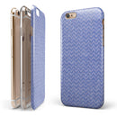 Scratched Deep Blue Sea Fabric Pattern iPhone 6/6s or 6/6s Plus 2-Piece Hybrid INK-Fuzed Case