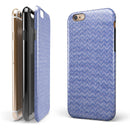 Scratched Deep Blue Sea Fabric Pattern iPhone 6/6s or 6/6s Plus 2-Piece Hybrid INK-Fuzed Case