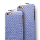 Scratched Deep Blue Sea Fabric Pattern iPhone 6/6s or 6/6s Plus 2-Piece Hybrid INK-Fuzed Case