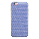 Scratched Deep Blue Sea Fabric Pattern iPhone 6/6s or 6/6s Plus 2-Piece Hybrid INK-Fuzed Case