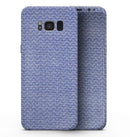 Scratched Deep Blue Sea Fabric Pattern - Samsung Galaxy S8 Full-Body Skin Kit