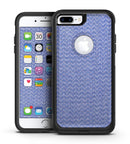 Scratched Deep Blue Sea Fabric Pattern - iPhone 7 or 7 Plus Commuter Case Skin Kit