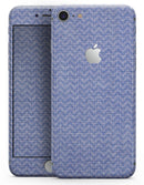 Scratched Deep Blue Sea Fabric Pattern - Skin-kit for the iPhone 8 or 8 Plus