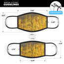 Scratched Gold Standard V2 - Made in USA Mouth Cover Unisex Anti-Dust Cotton Blend Reusable & Washable Face Mask with Adjustable Sizing for Adult or Child