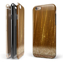 Scratched Gold Streaks iPhone 6/6s or 6/6s Plus 2-Piece Hybrid INK-Fuzed Case