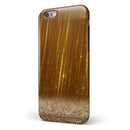 Scratched Gold Streaks iPhone 6/6s or 6/6s Plus 2-Piece Hybrid INK-Fuzed Case