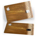 Scratched Gold Streaks - Premium Protective Decal Skin-Kit for the Apple Credit Card