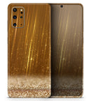 Scratched Gold Streaks - Premium Vinyl Skin Decal for Samsung Galaxy S25 Ultra, S24, S23, S22 & All Galaxy S Models