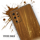 Scratched Gold Streaks - Premium Vinyl Skin Decal for Samsung Galaxy S25 Ultra, S24, S23, S22 & All Galaxy S Models