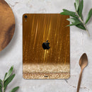 Scratched Gold Streaks - Full Body Skin Decal for the Apple iPad Pro 12.9", 11", 10.5", 9.7", Air or Mini (All Models Available)