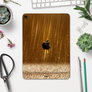 Scratched Gold Streaks - Full Body Skin Decal for the Apple iPad Pro 12.9", 11", 10.5", 9.7", Air or Mini (All Models Available)