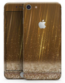 Scratched Gold Streaks - Skin-kit for the iPhone 8 or 8 Plus