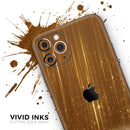 Scratched Gold Streaks - Protective Skin Wrap & Decal – Compatible with iPhone SE to iPhone 17 Pro Max (All Models)