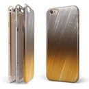 Scratched Gold and Silver Surface iPhone 6/6s or 6/6s Plus 2-Piece Hybrid INK-Fuzed Case