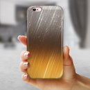 Scratched Gold and Silver Surface iPhone 6/6s or 6/6s Plus 2-Piece Hybrid INK-Fuzed Case