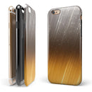 Scratched Gold and Silver Surface iPhone 6/6s or 6/6s Plus 2-Piece Hybrid INK-Fuzed Case