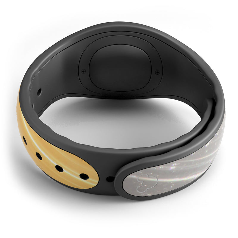Scratched Gold and Silver Surface - Decal Skin Wrap Kit for the Disney Magic Band