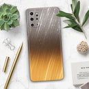 Scratched Gold and Silver Surface - Premium Vinyl Skin Decal for Samsung Galaxy S25 Ultra, S24, S23, S22 & All Galaxy S Models