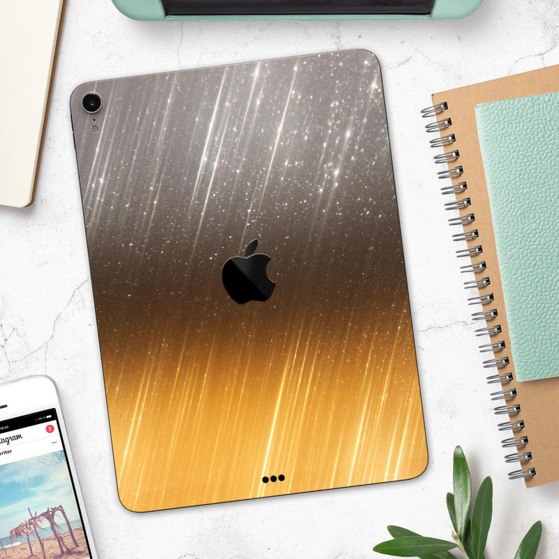 Scratched Gold and Silver Surface - Full Body Skin Decal for the Apple iPad Pro 12.9", 11", 10.5", 9.7", Air or Mini (All Models Available)
