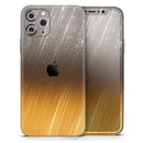 Scratched Gold and Silver Surface - Protective Skin Wrap & Decal – Compatible with iPhone SE to iPhone 17 Pro Max (All Models)