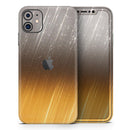 Scratched Gold and Silver Surface - Protective Skin Wrap & Decal – Compatible with iPhone SE to iPhone 17 Pro Max (All Models)