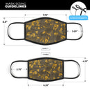 Scratched Golden Dust - Made in USA Mouth Cover Unisex Anti-Dust Cotton Blend Reusable & Washable Face Mask with Adjustable Sizing for Adult or Child