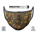 Scratched Golden Dust - Made in USA Mouth Cover Unisex Anti-Dust Cotton Blend Reusable & Washable Face Mask with Adjustable Sizing for Adult or Child